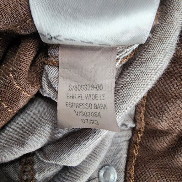 Old Navy Jeans Womens 6 Brown Stretch Denim Sky Hi Wide Leg *GUC* - Picture 12 of 13